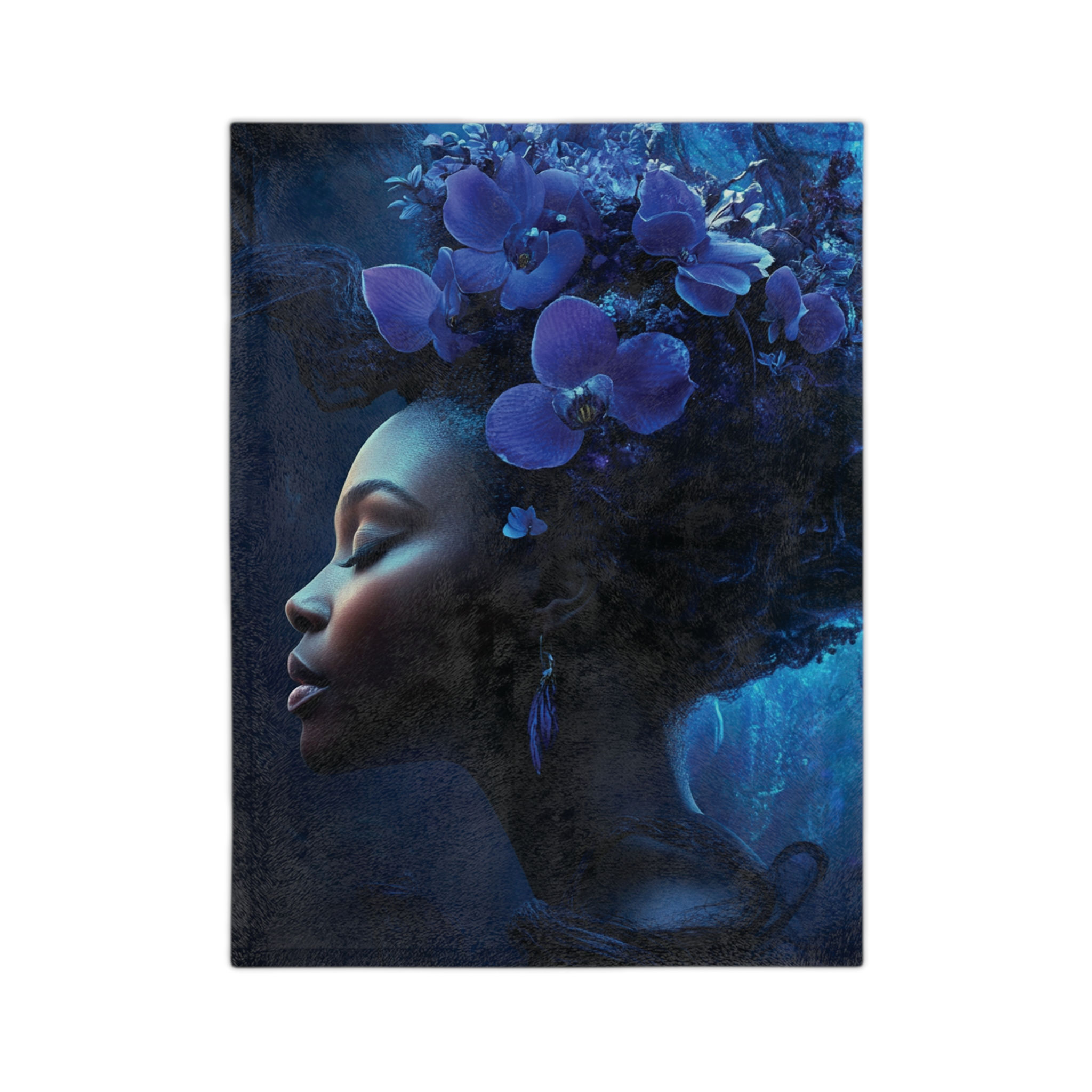Cozy Blanket, African American Beauty - Velveteen Microfiber