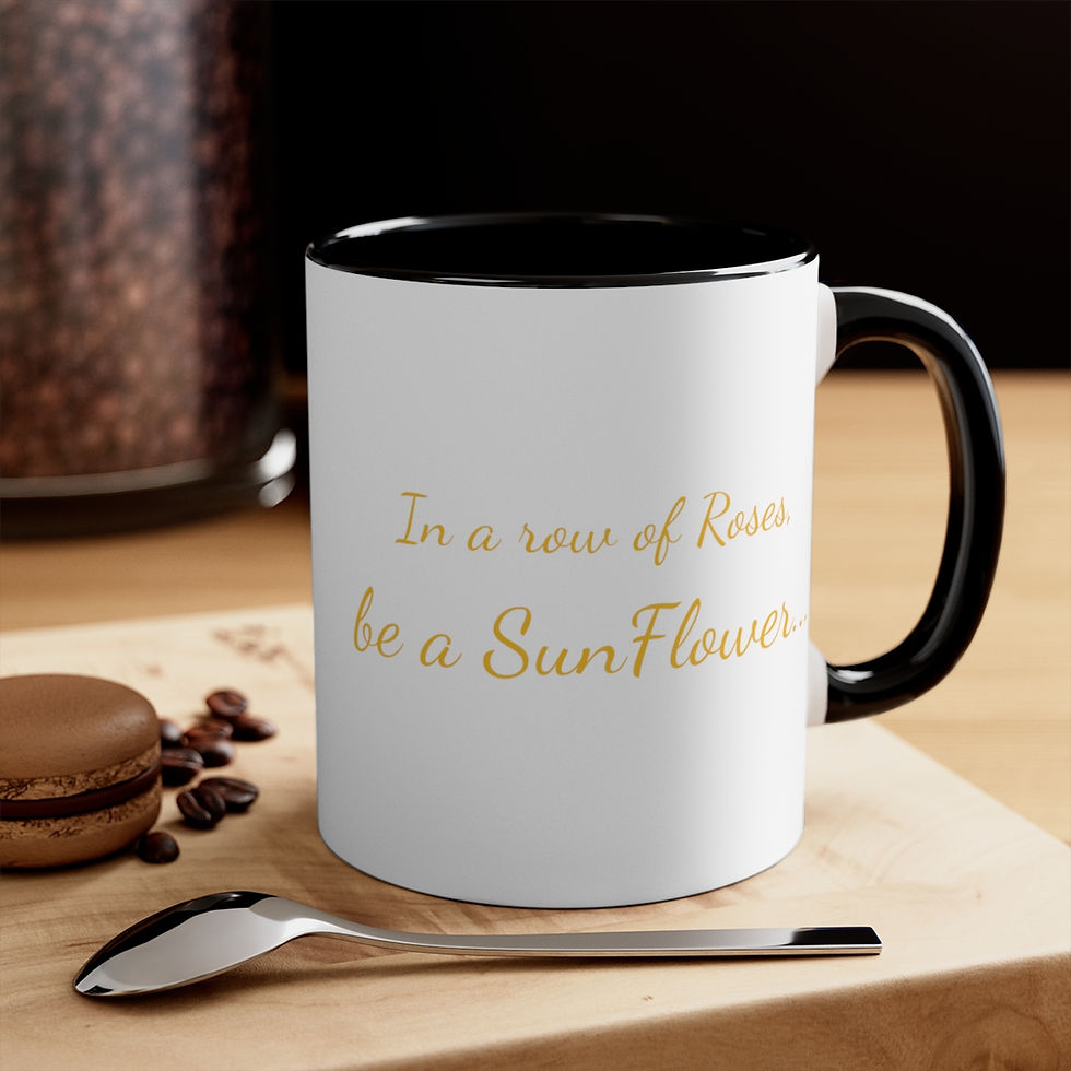 Thumbnail: Be a SunFlower, Black Accent Mug