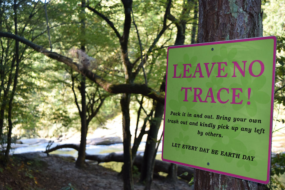 Leave no trace, stewardship on the Elkin Trails