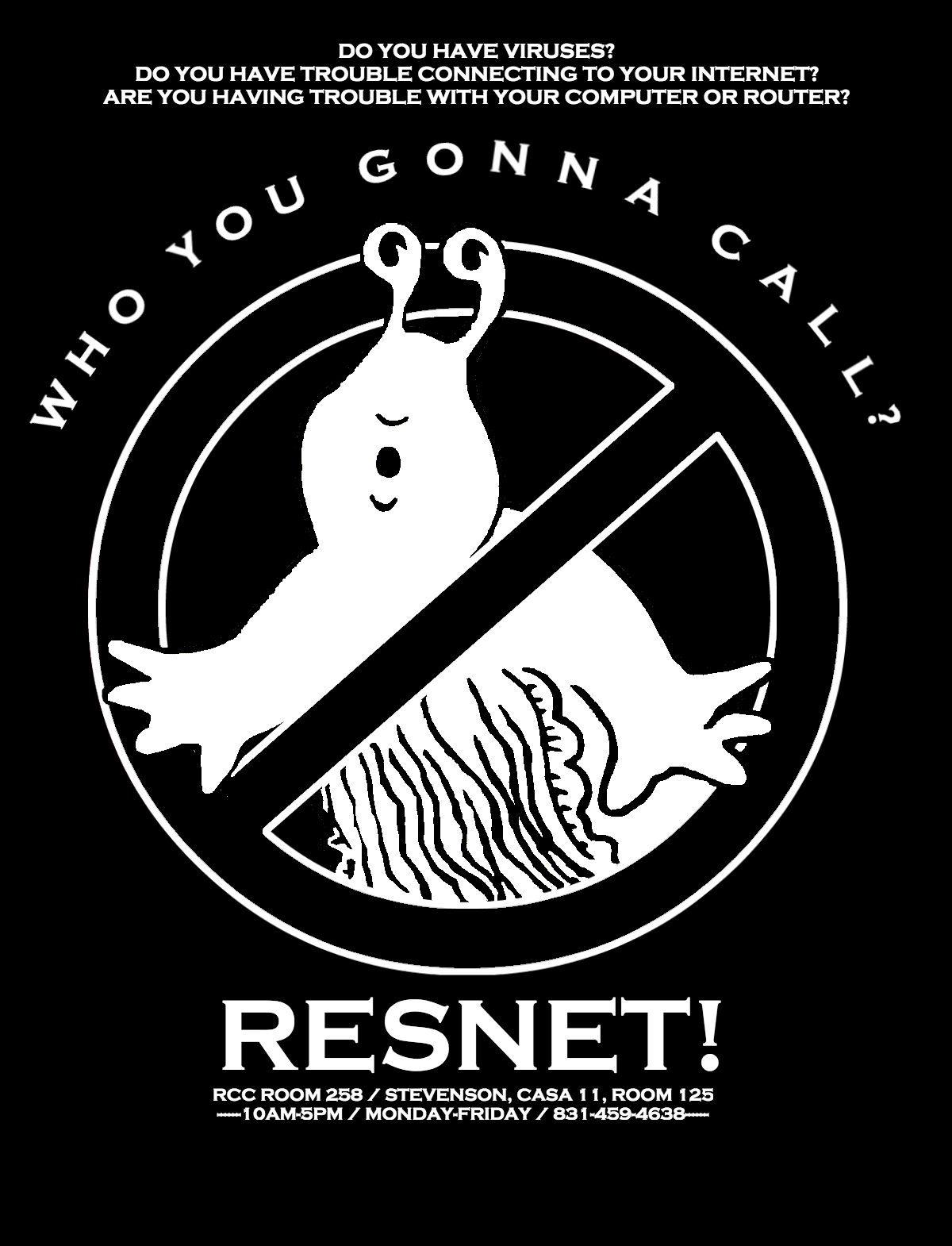 ResNet Ghostbuster design (B&W)