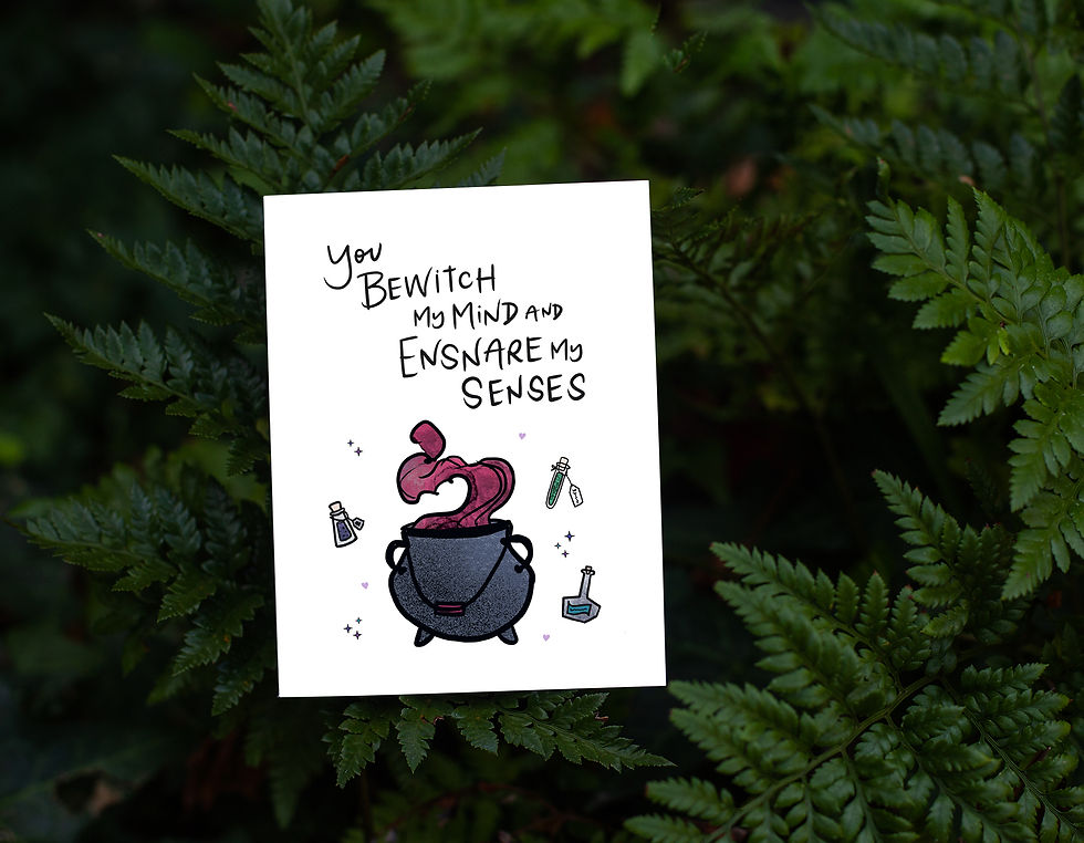 Thumbnail: You Bewitch & Ensnare | Love & Friendship Card