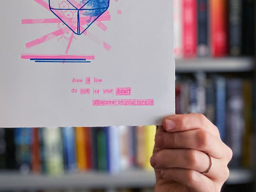 Thumbnail: Draw a Line | 8x10 Risograph Print