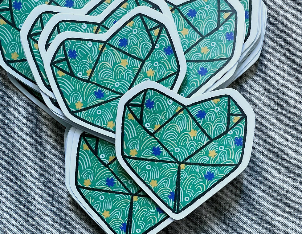Thumbnail: Origami Kokoro (Heart) | Vinyl Sticker