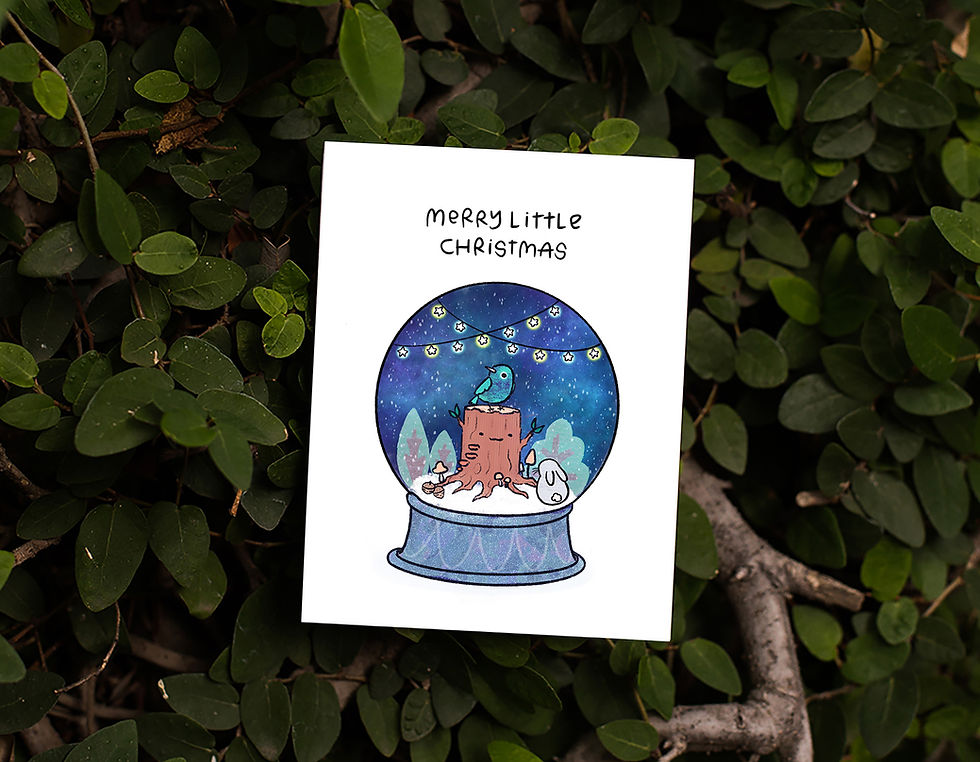 Thumbnail: Merry Little Christmas Snow Globe | Holiday Card