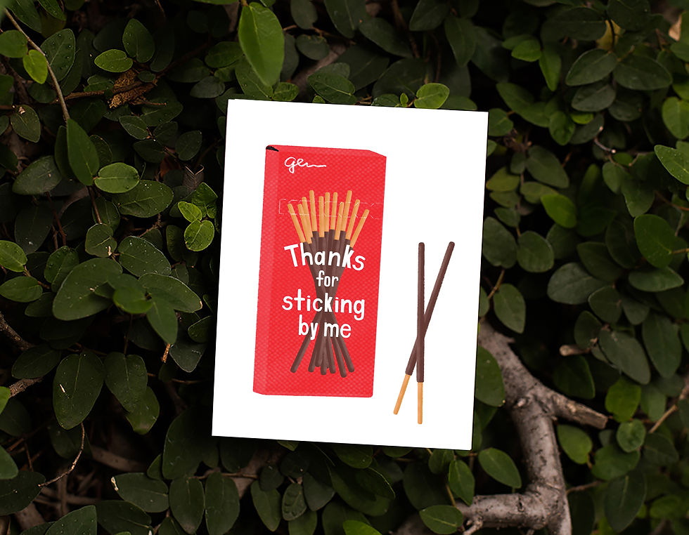 Thumbnail: Thanks for Sticking by Me | Greeting Card