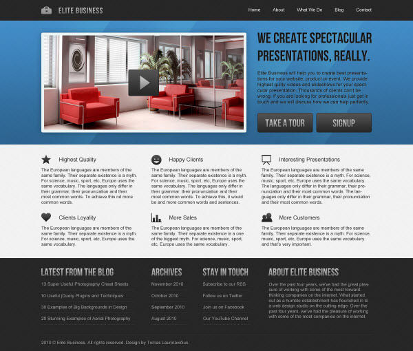 Business website design