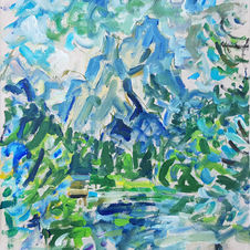 Blaue Waxensteine
HELMUT SYMMANGK 2017
Gauting, Acryl auf Leinwand
80 x 70 cm, Werk im Nachlass