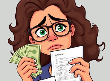 A Puerto Rican woman unsure about their finances.