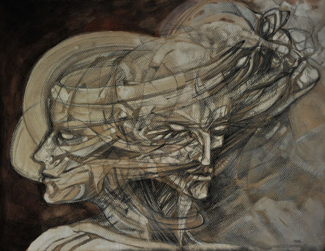 30x42, watercolor - drawing - collage - chalk - markers and ink - Custom made