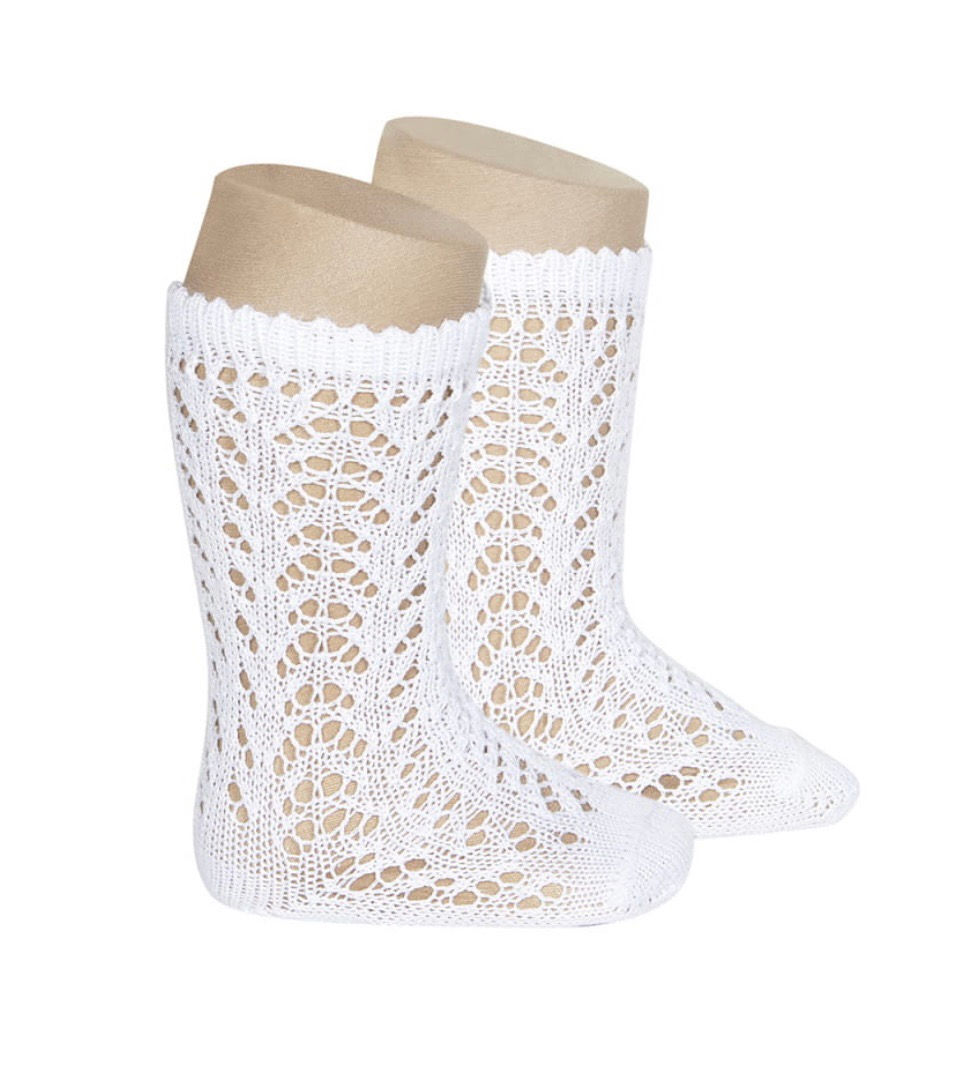 Miniatura: Ażurowe podkolanówki dziecięce Condor