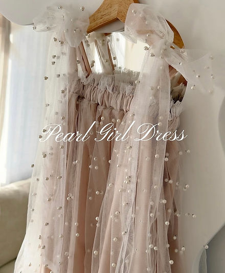 美品Pearl Girl Dress /nelia wears Pearl Girl Dress | Sukienka perłowa dla dziewczynki | Pearl Girl