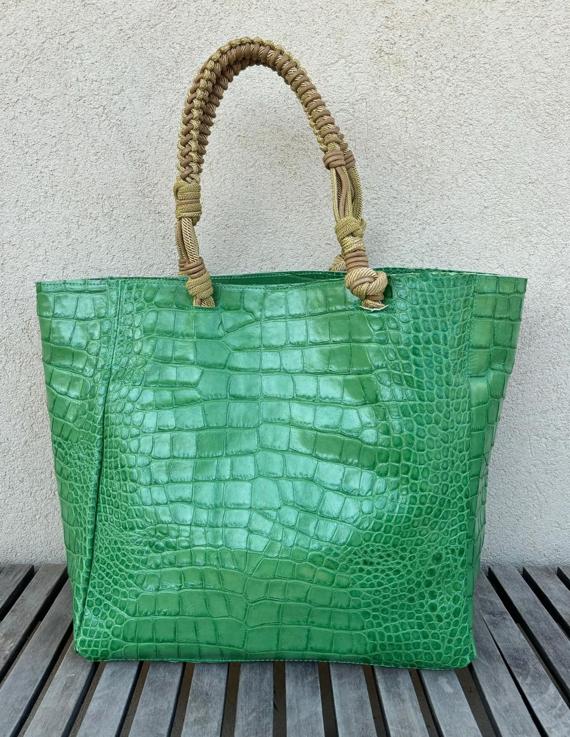 PROVENCE - croco embossed green