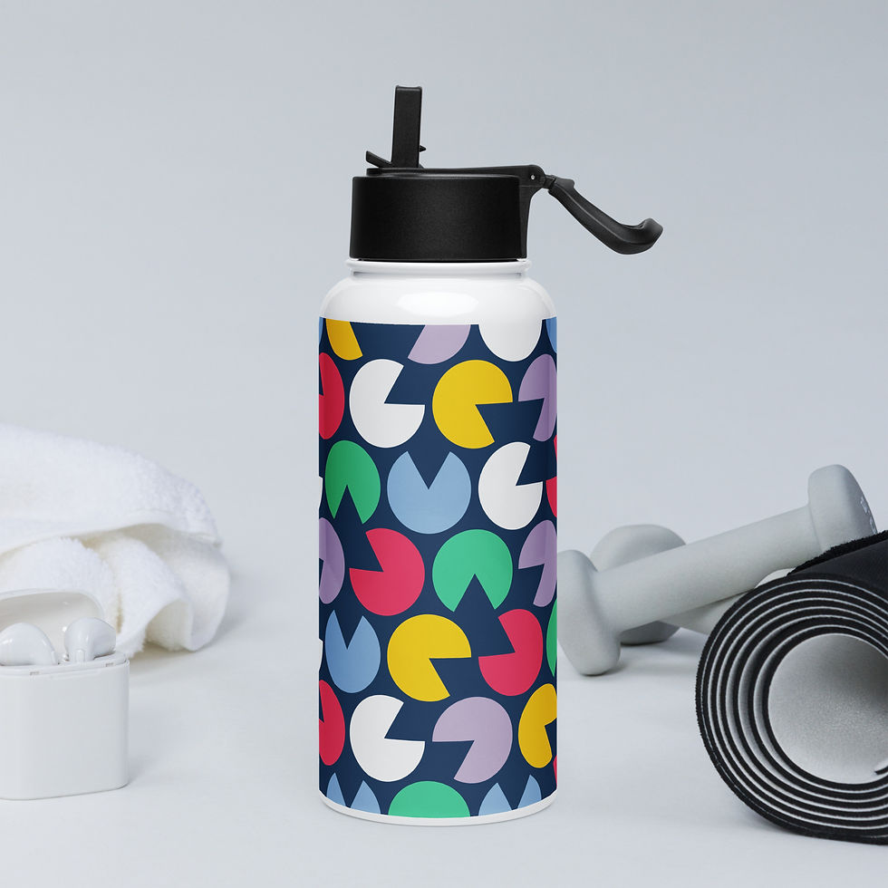 Thumbnail: Stainless steel water bottle with a straw lid