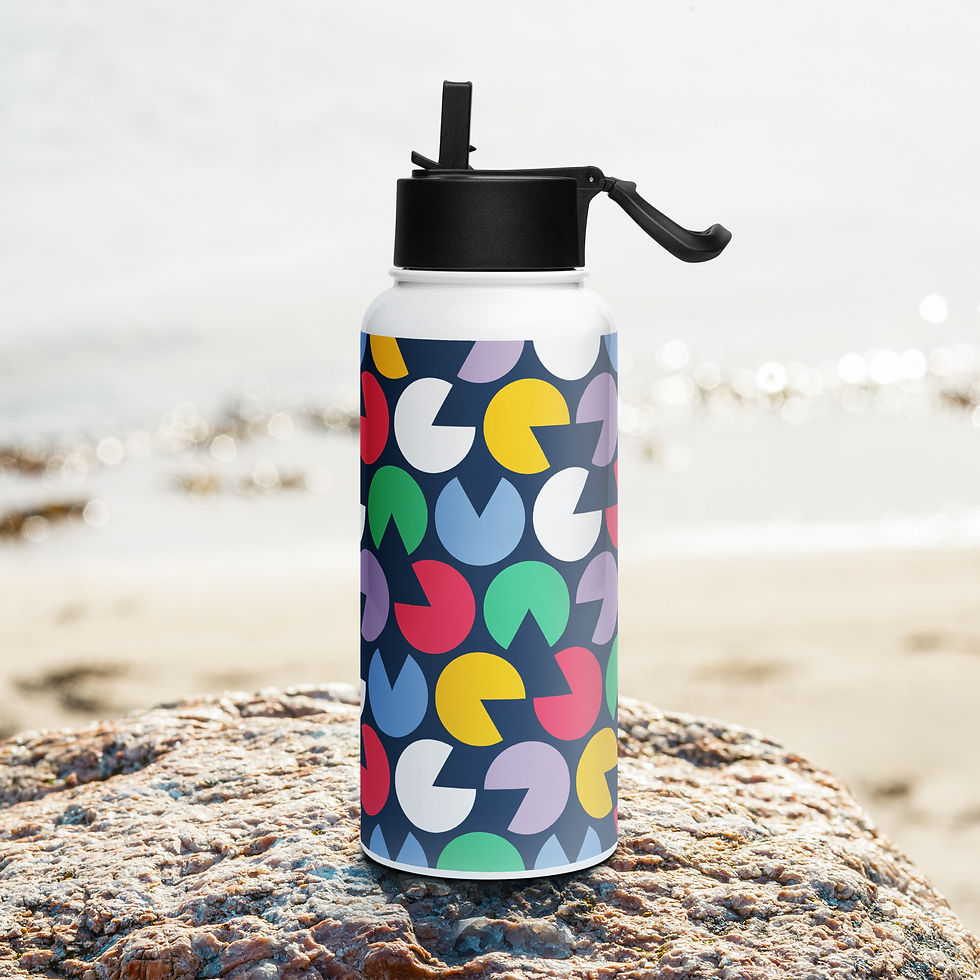 Thumbnail: Stainless steel water bottle with a straw lid