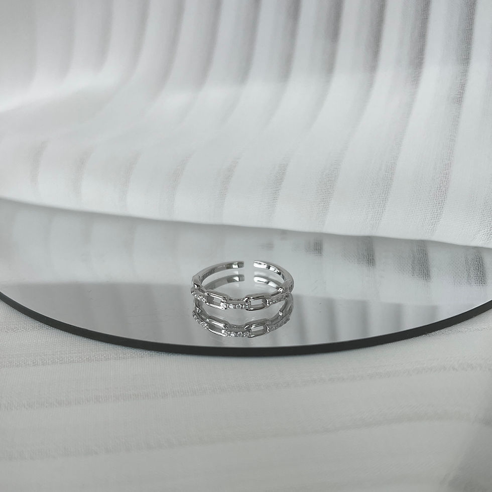 Miniatura: Link Shape Silver Ring