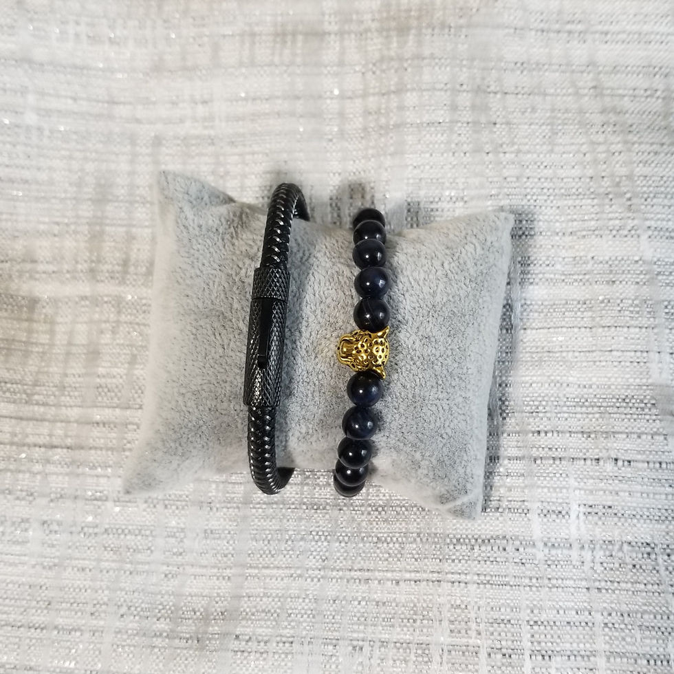 Miniatura: Stainless Steel Leather Irregular Trend Bracelet