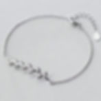 Миниатюра: 925 Silver Exquisite Fresh Leaves Zircon Bracelet