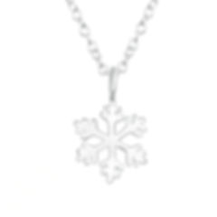 Children's Snowflake Necklace in 925 Sterling Silver 