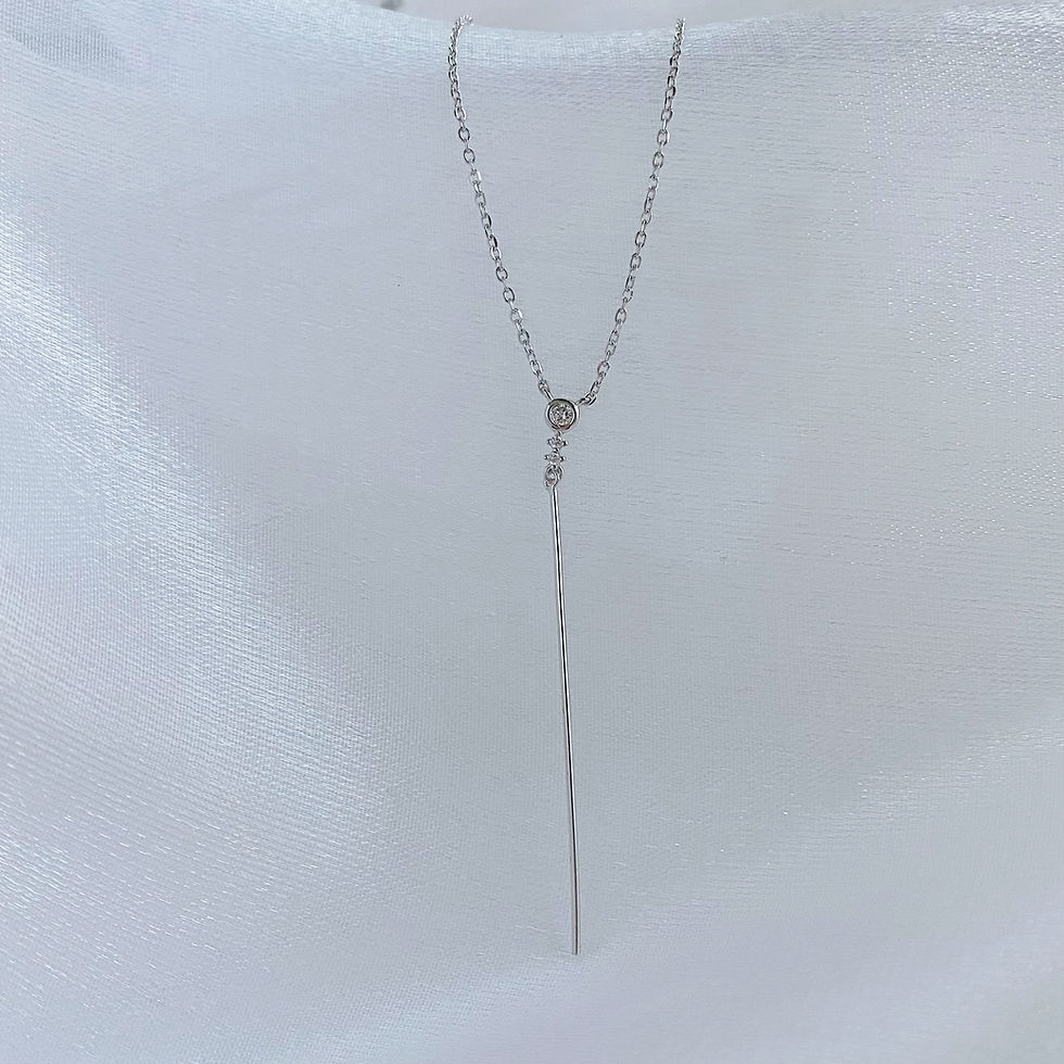 Miniature : Trendy Y Shape Silver Necklace