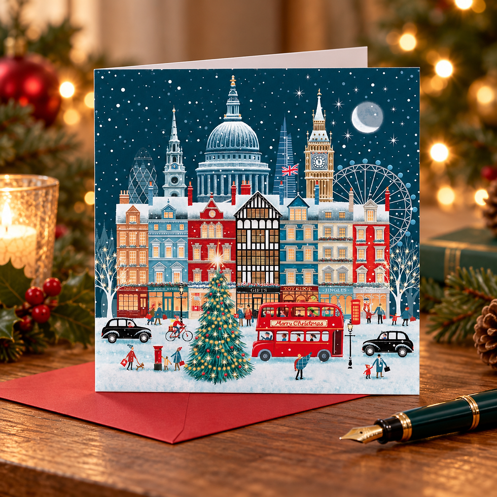 Thumbnail: Starry London Night Charity Xmas cards