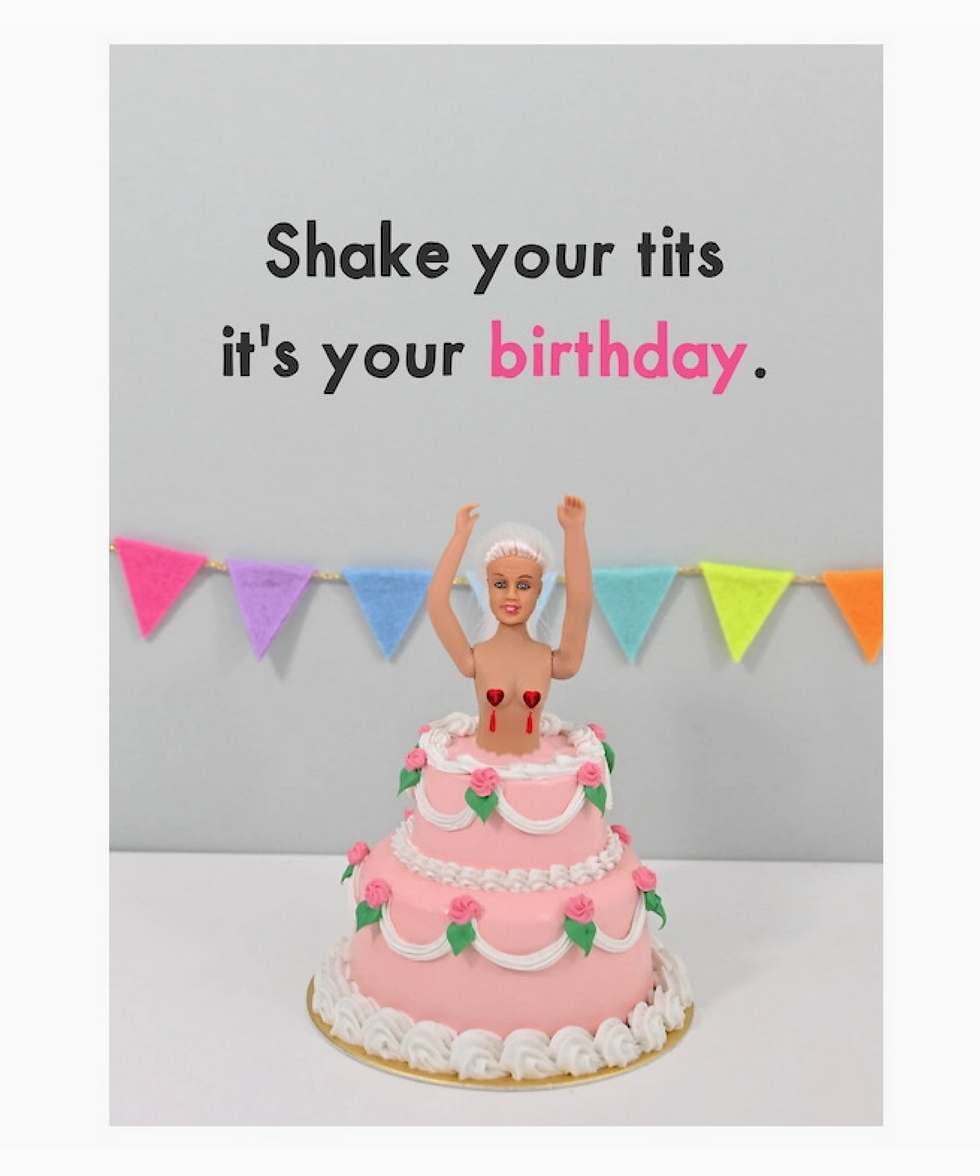 Shake Your Tits Birthday Card