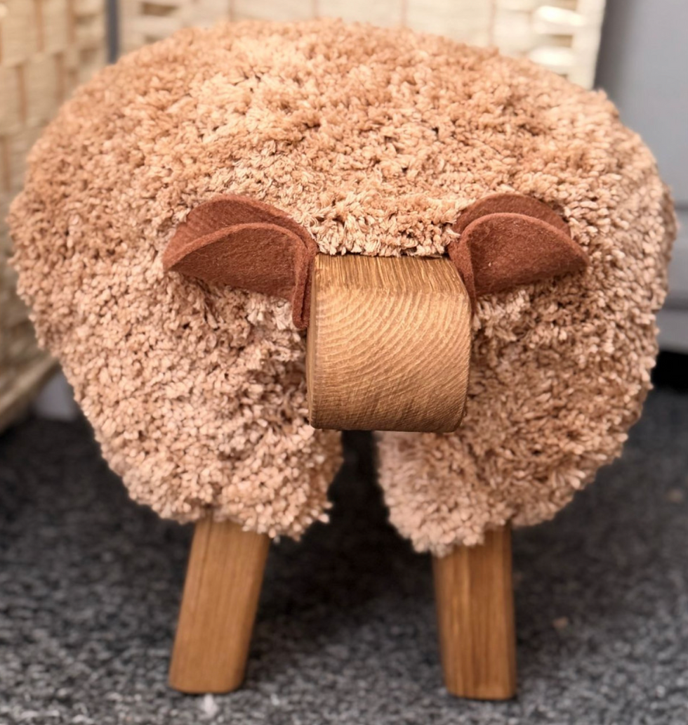 Oak stain sheep with Hazelnut Tuffed body