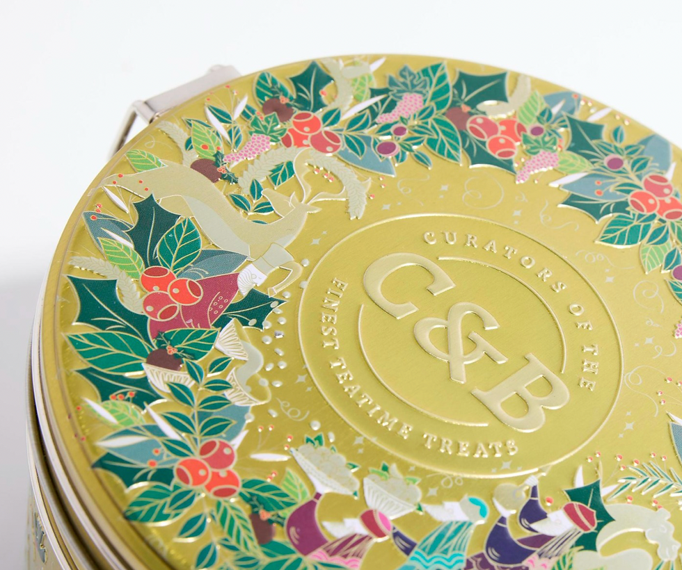 Close up of Merry Christmas Pudding in Tin