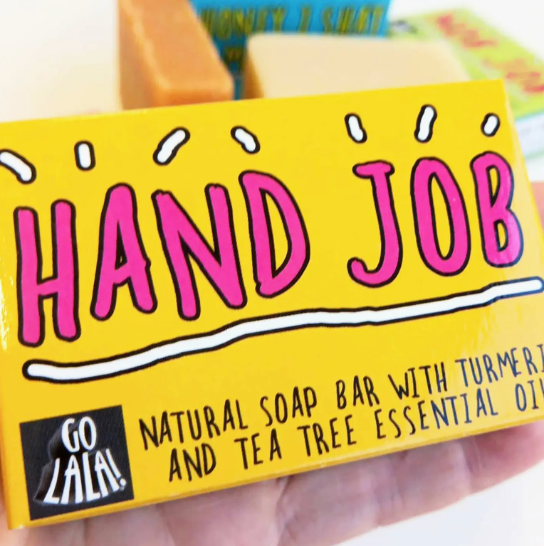Hand Job Soap Bar close up