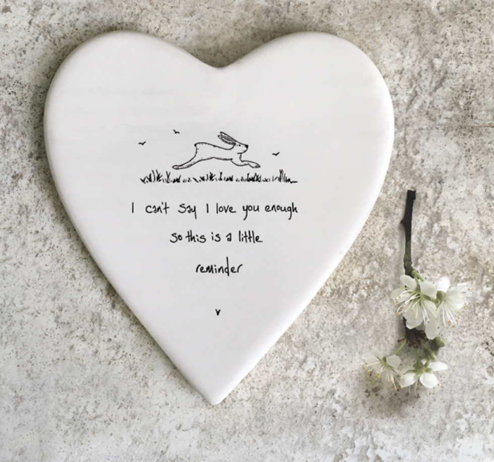 Heart coaster-I can’t say I love you enough
