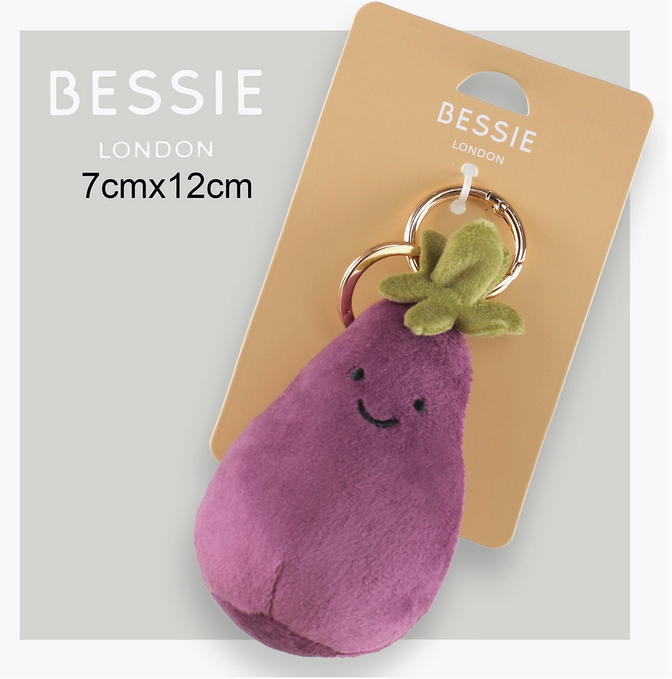 Plush Aubergine Bag Charm