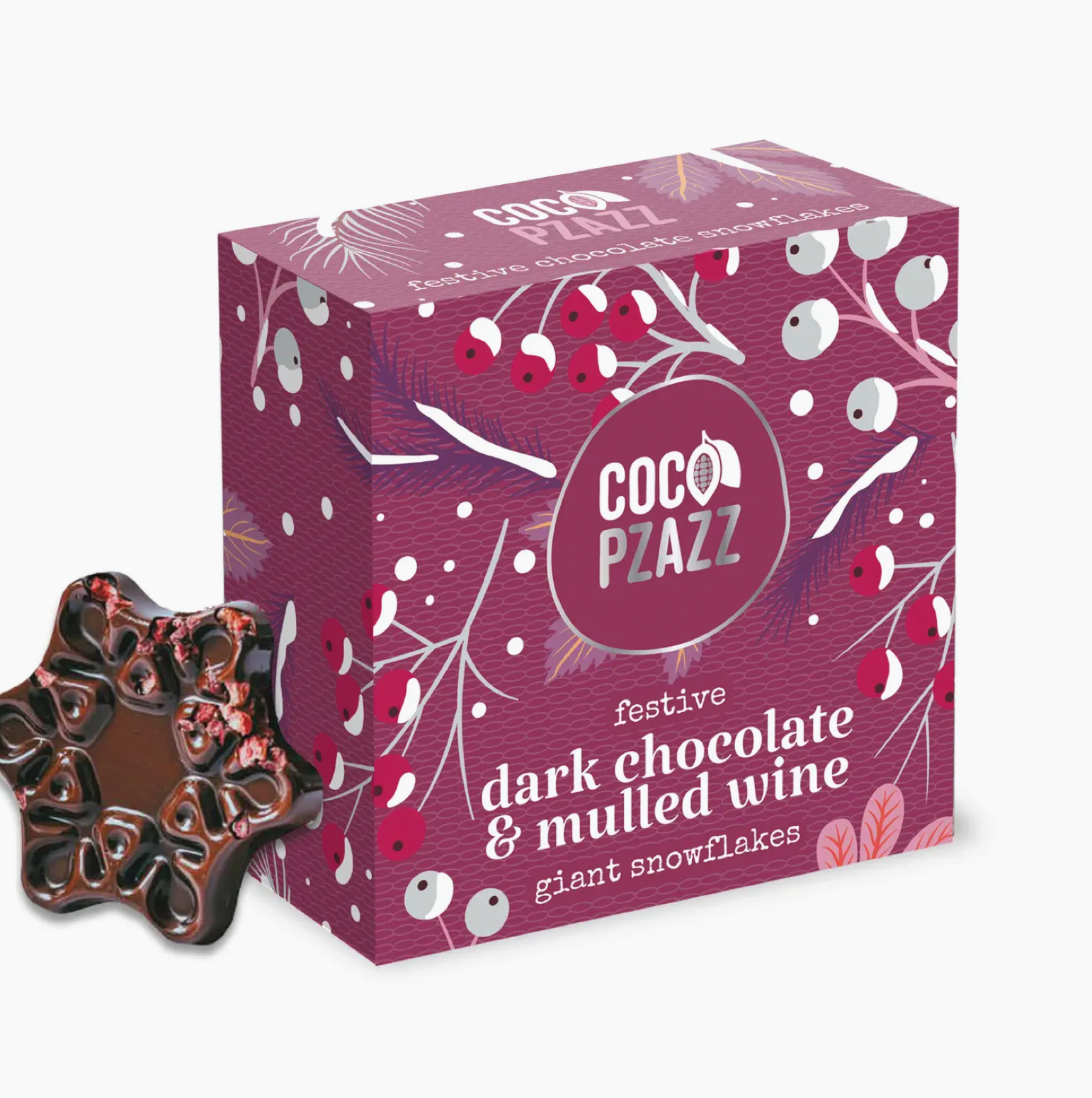 Dark Chocolate & Mulled Wine Choc Snowflakes