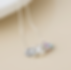 Silver plated five ring necklace with crystals