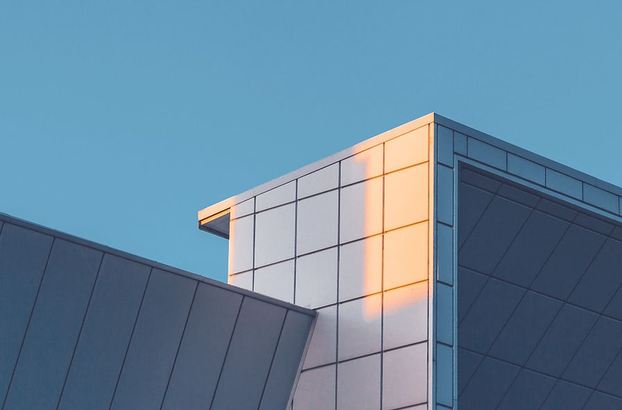 industrial building with clean windows.