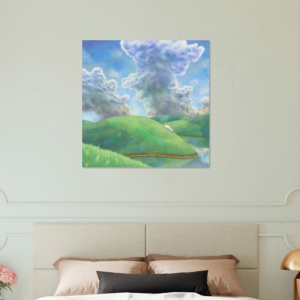 Thumbnail: Matte Paper Poster - Green pastures