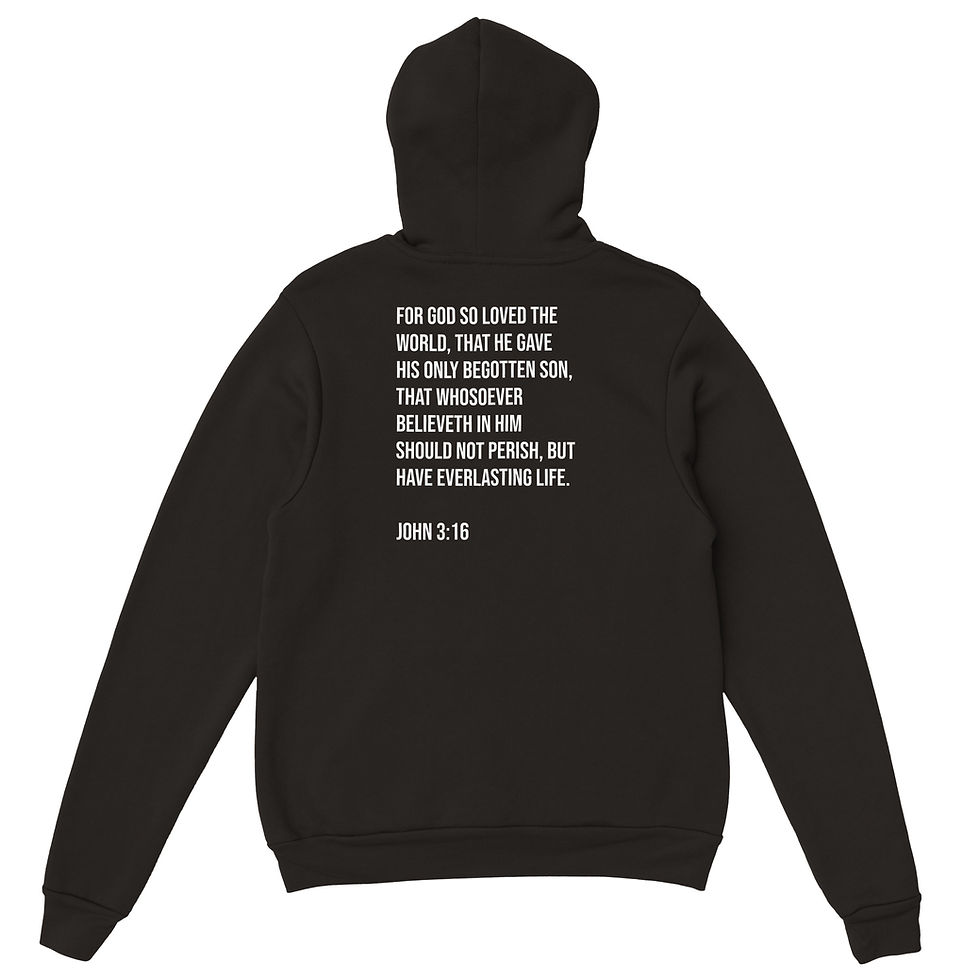 Miniatura: Sudadera con capucha, Jersey - Inglés -Porque de tal manera amó Dios al mundo