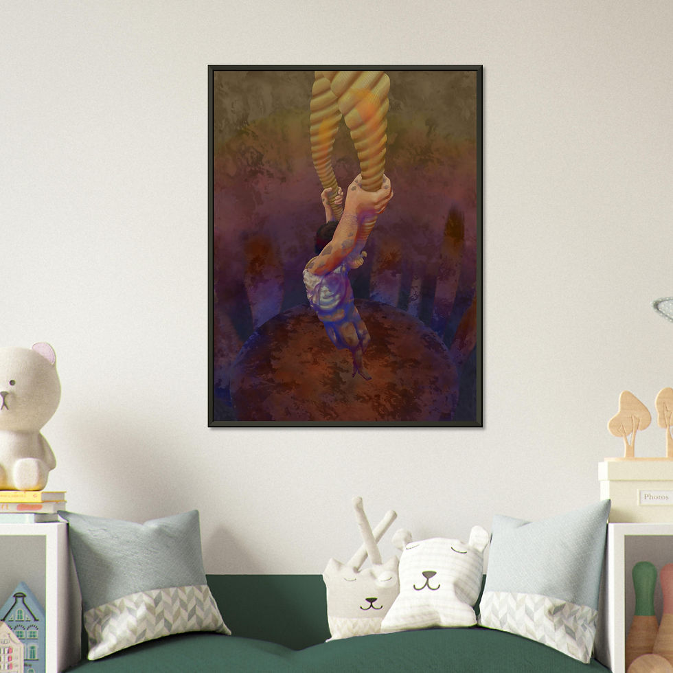 Thumbnail: Metal Framed Paper Poster - Out of the miry clay