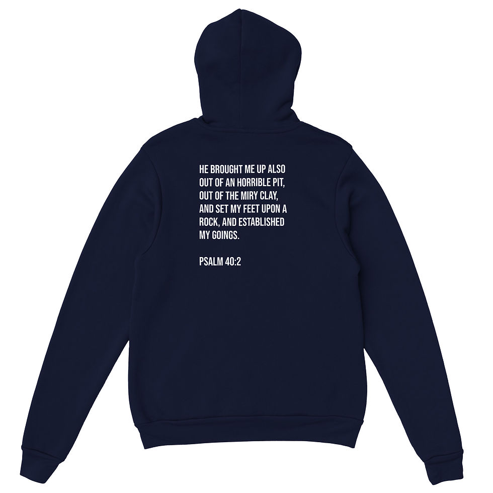 Thumbnail: Hoodie, Pullover - English - Out of the miry clay
