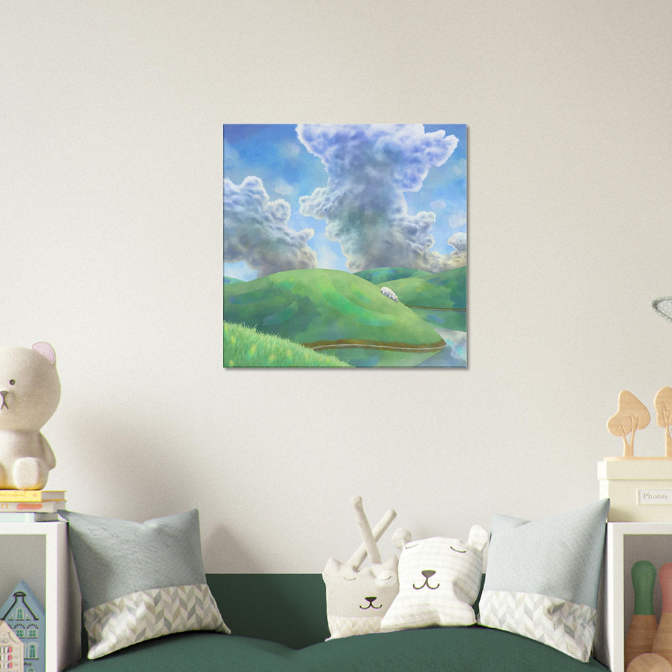 Thumbnail: Canvas Print - Green pastures