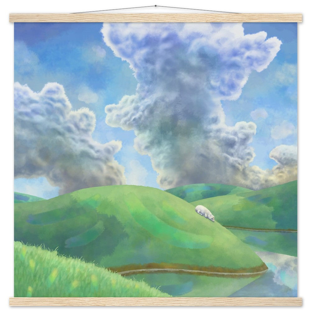 Poster with Hanger - Green pastures