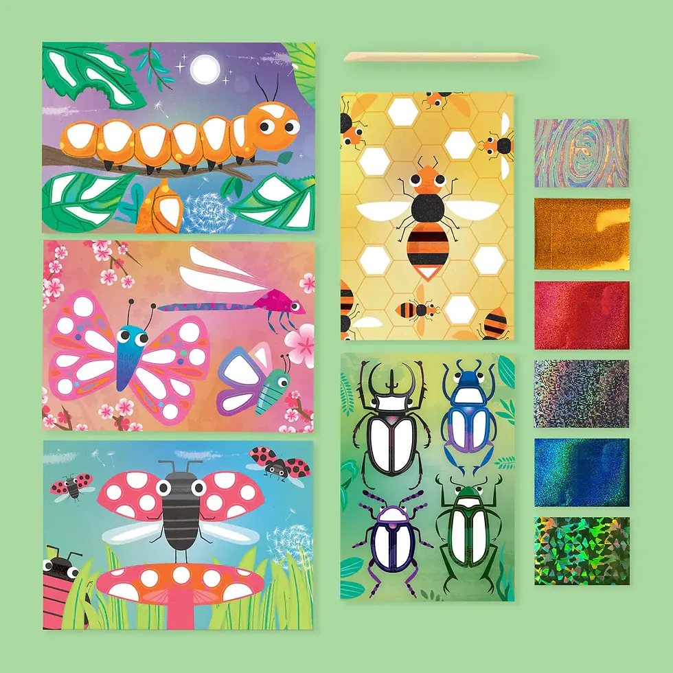 תמונה ממוזערת: יצירה בנייר כסף עולם החרקים