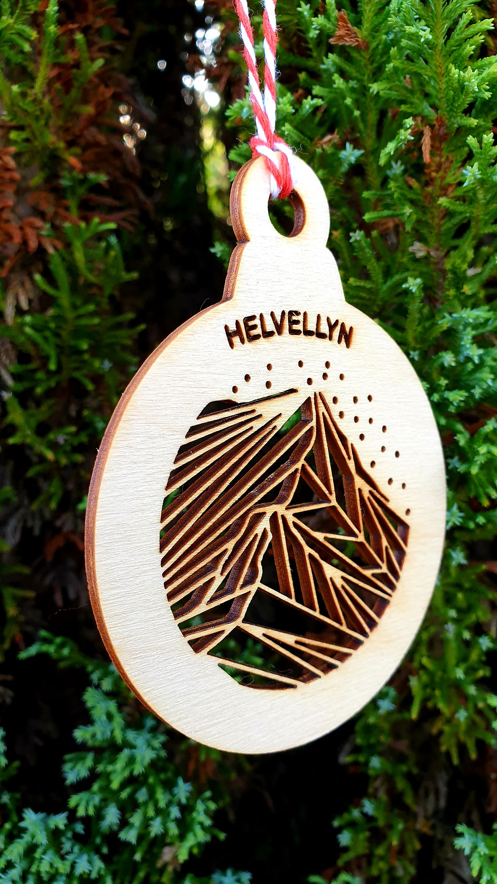 Thumbnail: Wooden Lake District Mountain Ornaments