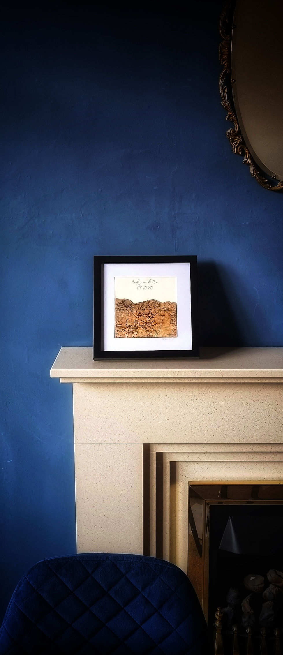 Thumbnail: Framed Mountain Map Silhouettes