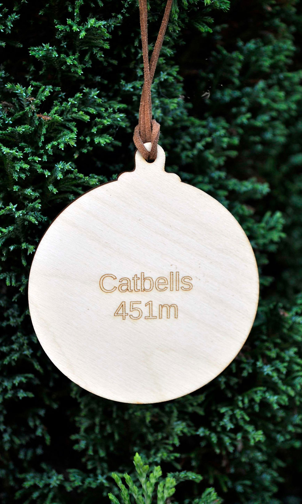 Thumbnail: Wooden Contour Map Christmas Decoration
