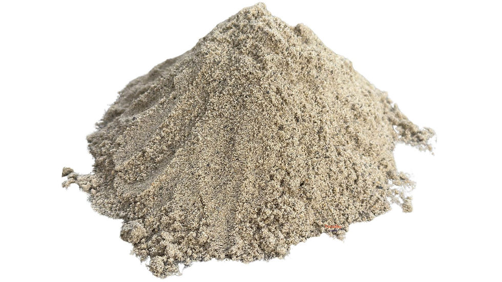 Light tan-white play sand pile showing its fine granular texture and natural color variations.