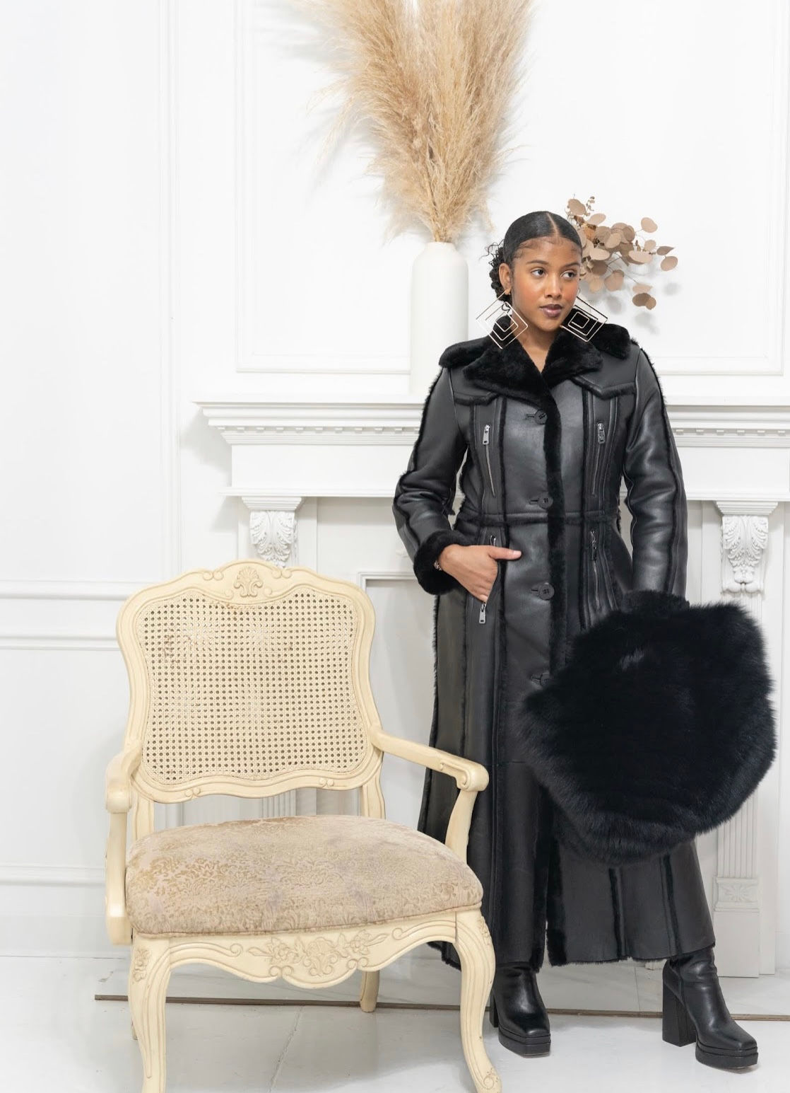 Street Chic Shearling Maxi Coat (4 weeks)