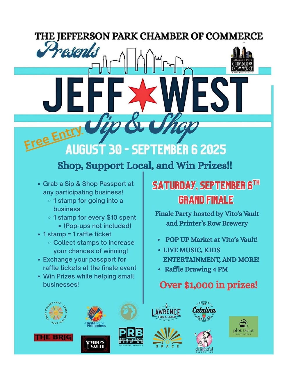 Sip & Shop at Jefferson Park Chammbers of Commerce Event
