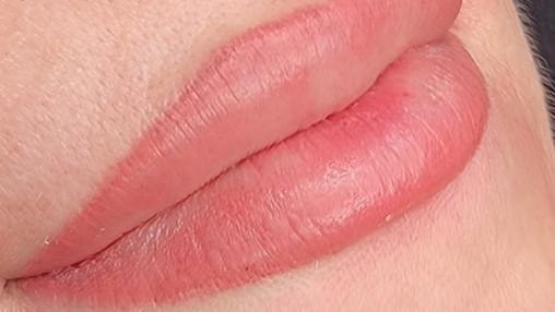 Permanent Makeup Lip Blush healed