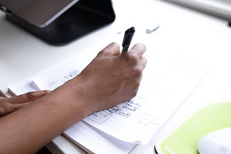 Black woman writing