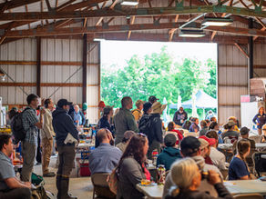 Group of scientists and volunteers gather for the 2025 BioBlitz at Eagle Marsh.