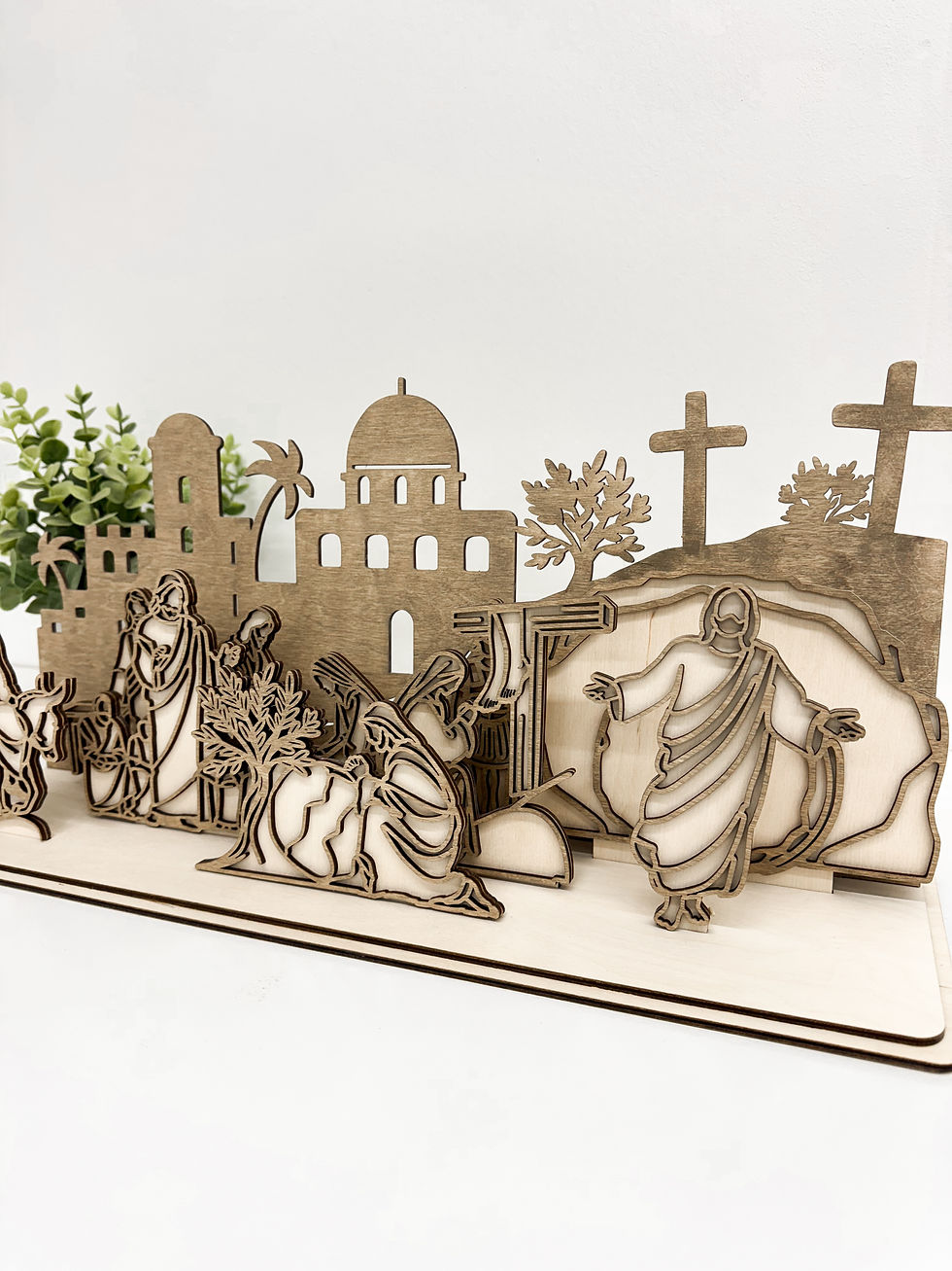 Thumbnail: Wooden Easter Holy Week Display with Scripture Cards